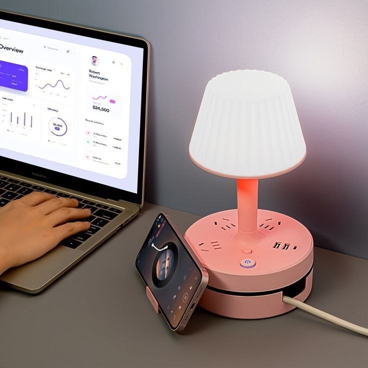 All in one Table Lamp Socket 2